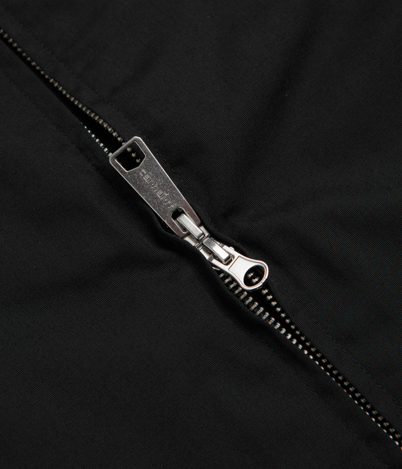 Carhartt Postal Full Zip Short Sleeve Shirt in Black and Wax