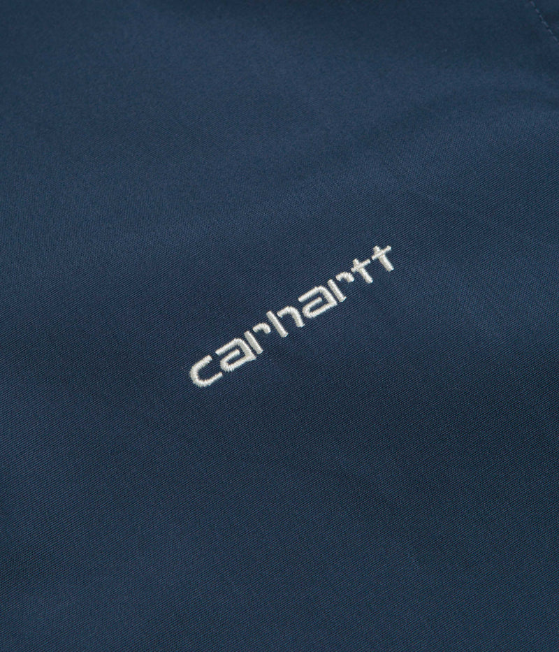 Carhartt Postal Full Zip Short Sleeve Shirt in Blue and Wax