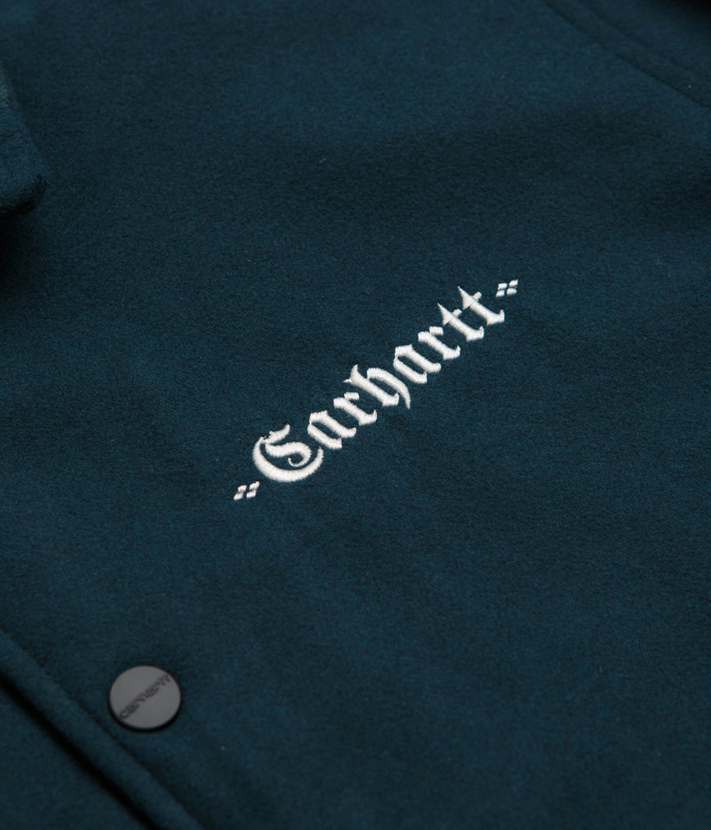 Carhartt Wool Coach Jacket in Deep Lagoon and Wax