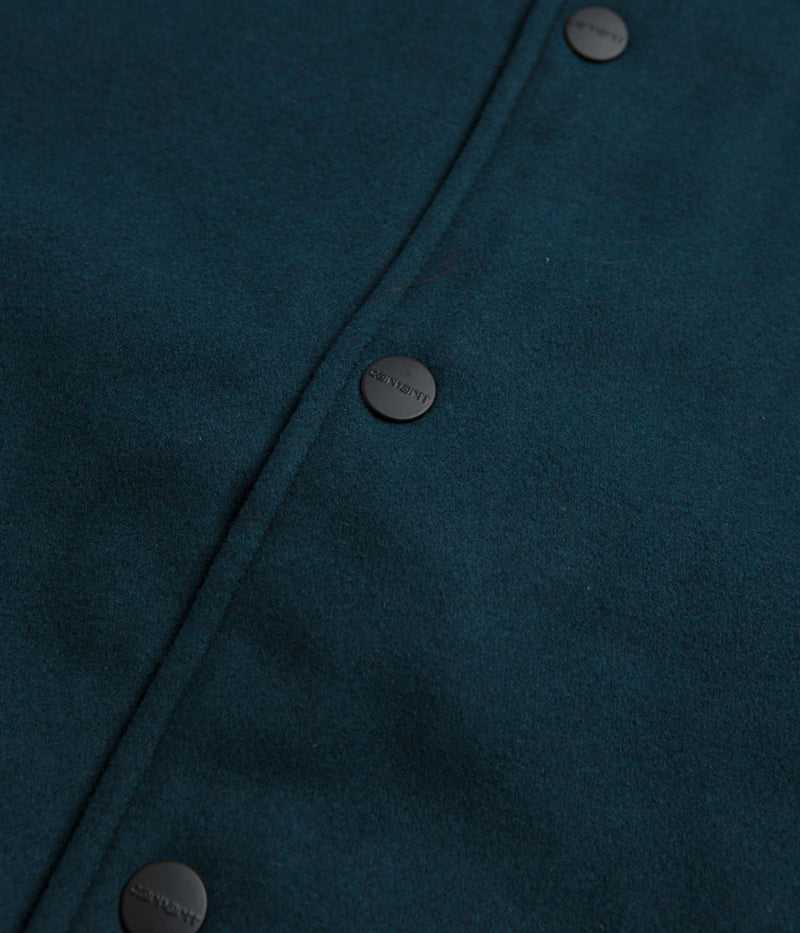 Carhartt Wool Coach Jacket in Deep Lagoon and Wax