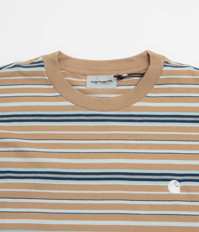 Carhartt Zane T-Shirt in Zane Stripe and Peanut