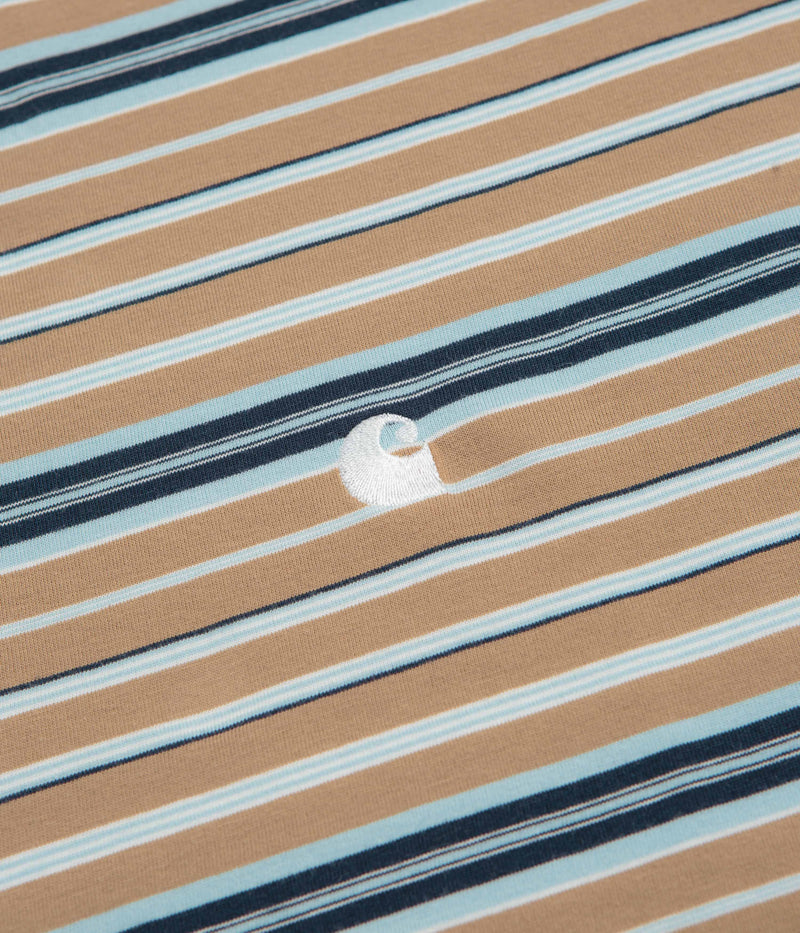 Carhartt Zane T-Shirt in Zane Stripe and Peanut