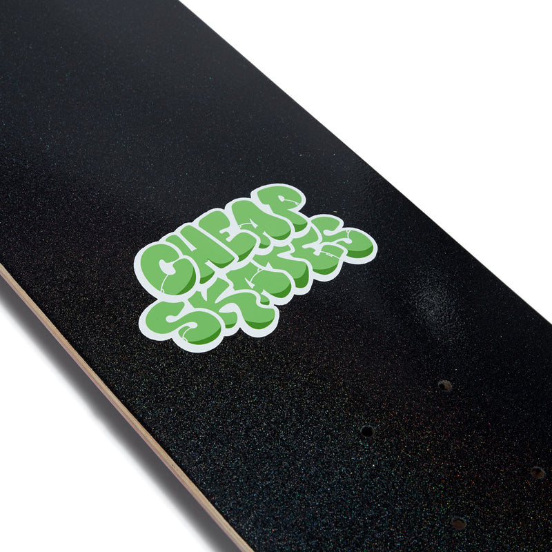 CCS Cheap Skates Tag Glitter Mini Skateboard Deck - Black