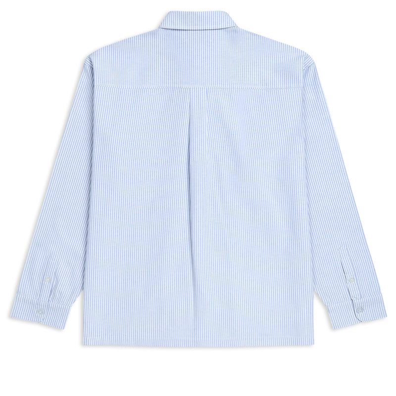 CCS Custom Embroidered Box Oxford Shirt - Blue Stripe