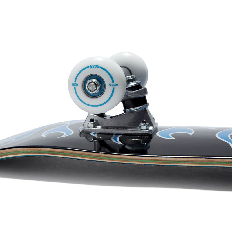 CCS Flames Mini Skateboard Complete - Black/Blue