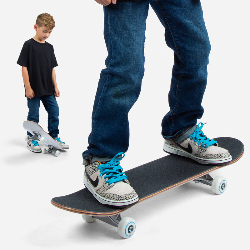 CCS Flames Mini Skateboard Deck - Black/Blue