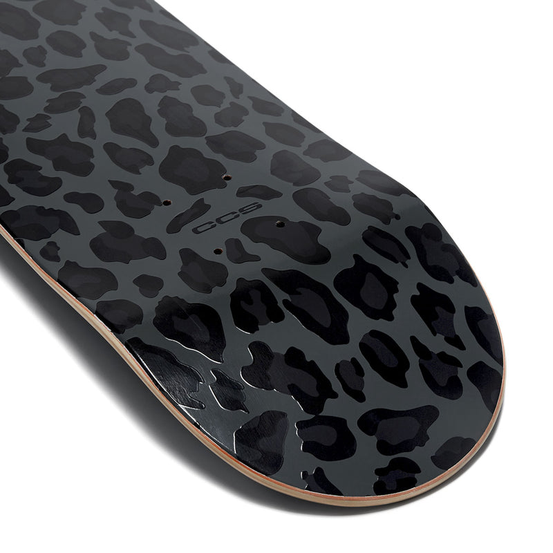 CCS Leopard Embossed Skateboard Complete - Charcoal