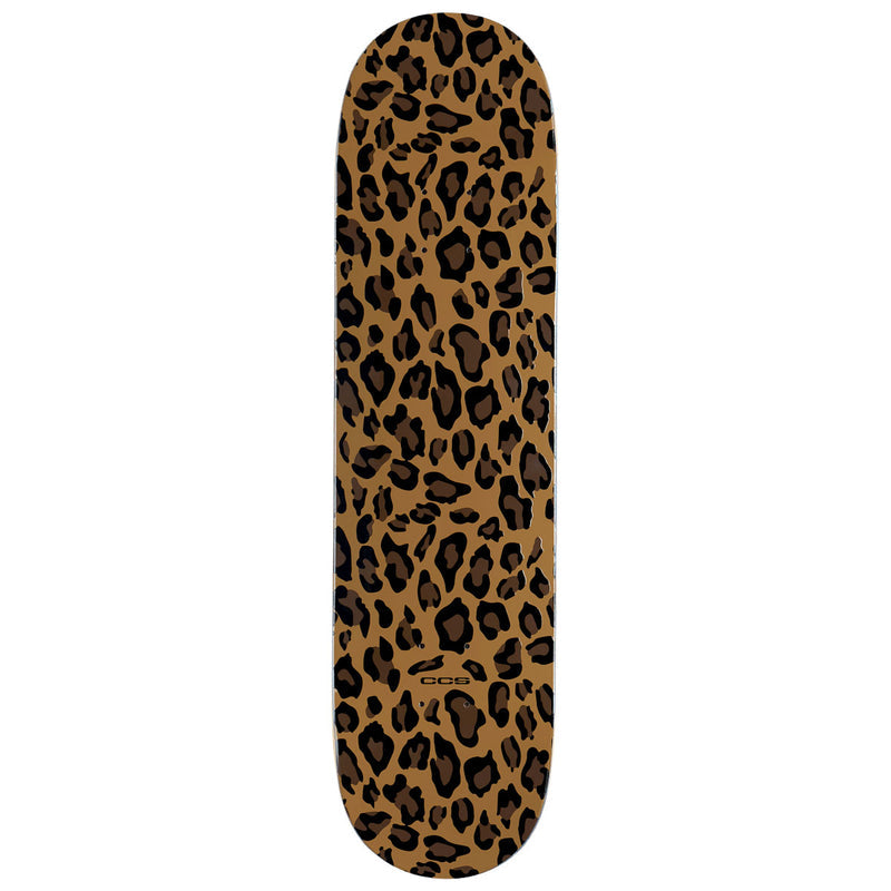CCS Leopard Embossed Skateboard Deck - Brown