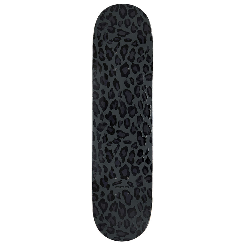 CCS Leopard Embossed Skateboard Deck - Charcoal