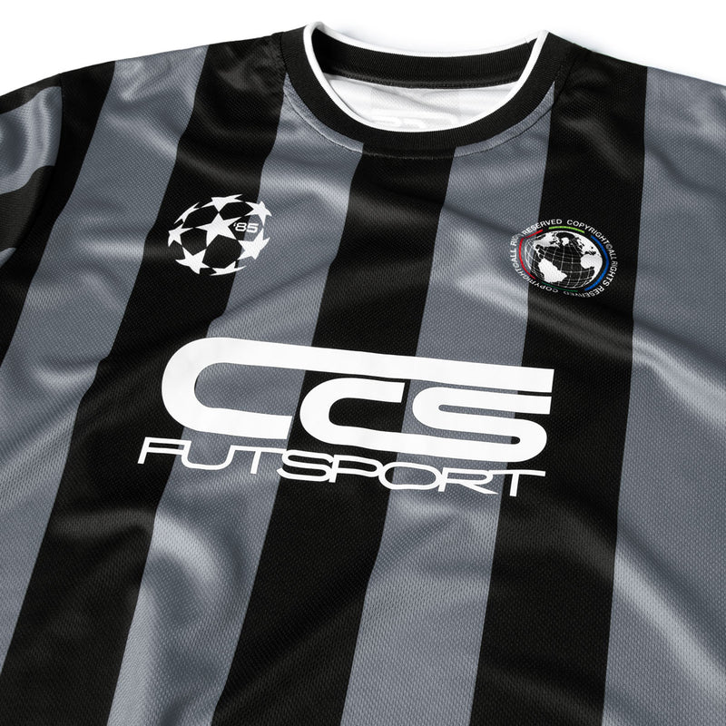 CCS Retro '85 Long Sleeve Soccer Jersey - Black Stripe