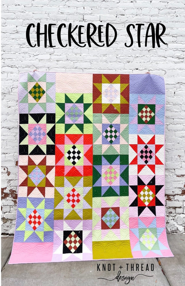 Checkered Star Quilt Paper Pattern|| Knot + Thread