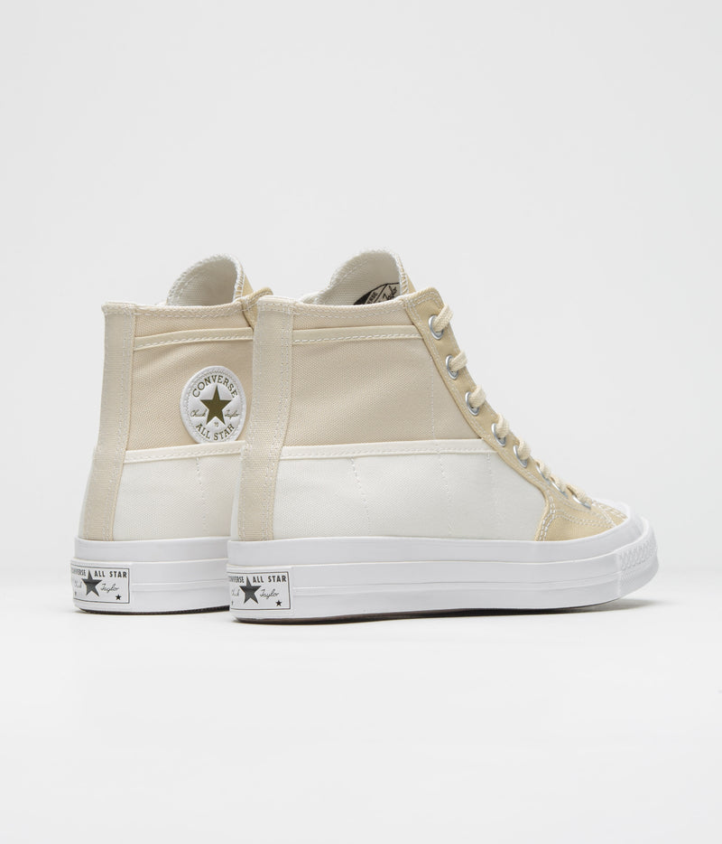 Converse Chuck 70 Hi Durable Neutrals Shoes in Egret and Miso Glaze / Forest Brew
