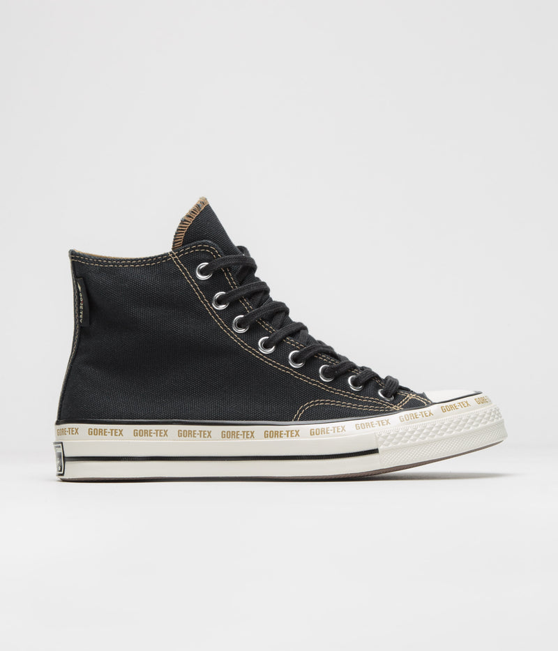 Converse Chuck 70 Hi Gore-Tex Shoes in Black and Toadstool Tan / Egret