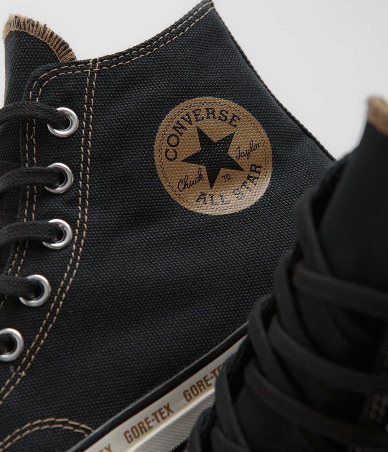 Converse Chuck 70 Hi Gore-Tex Shoes in Black and Toadstool Tan / Egret