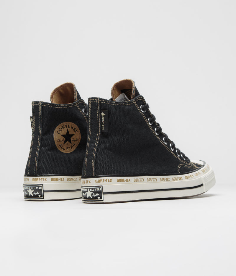 Converse Chuck 70 Hi Gore-Tex Shoes in Black and Toadstool Tan / Egret