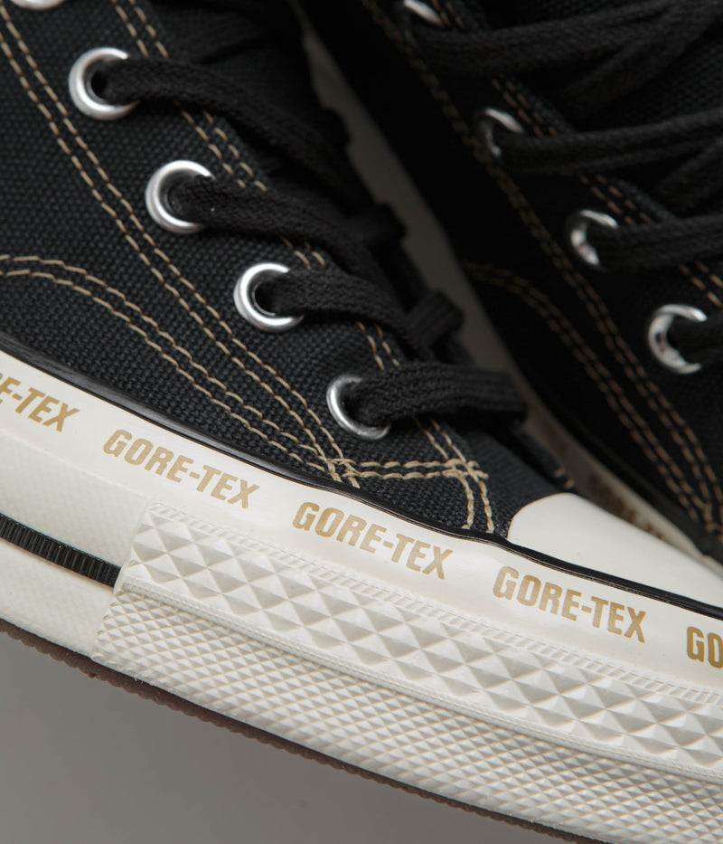 Converse Chuck 70 Hi Gore-Tex Shoes in Black and Toadstool Tan / Egret