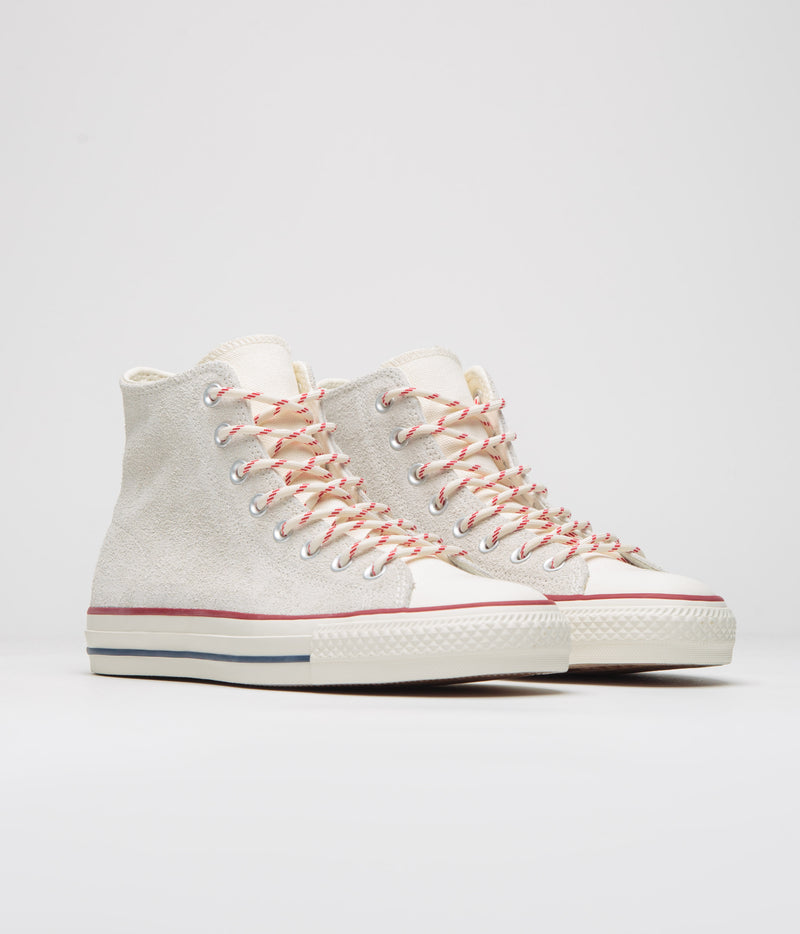 Converse Cons CTAS Pro Hi Outdoor Shoes in Egret and Red / Blue