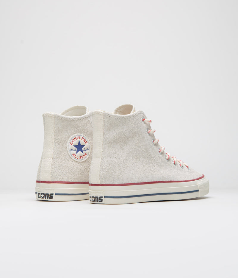 Converse Cons CTAS Pro Hi Outdoor Shoes in Egret and Red / Blue
