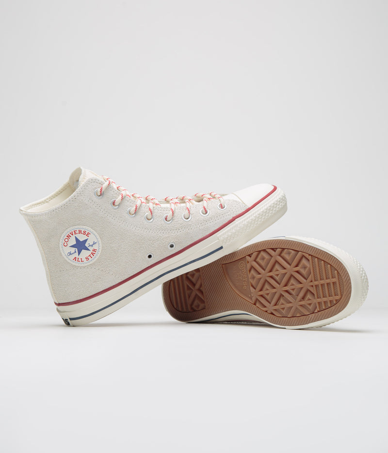 Converse Cons CTAS Pro Hi Outdoor Shoes in Egret and Red / Blue