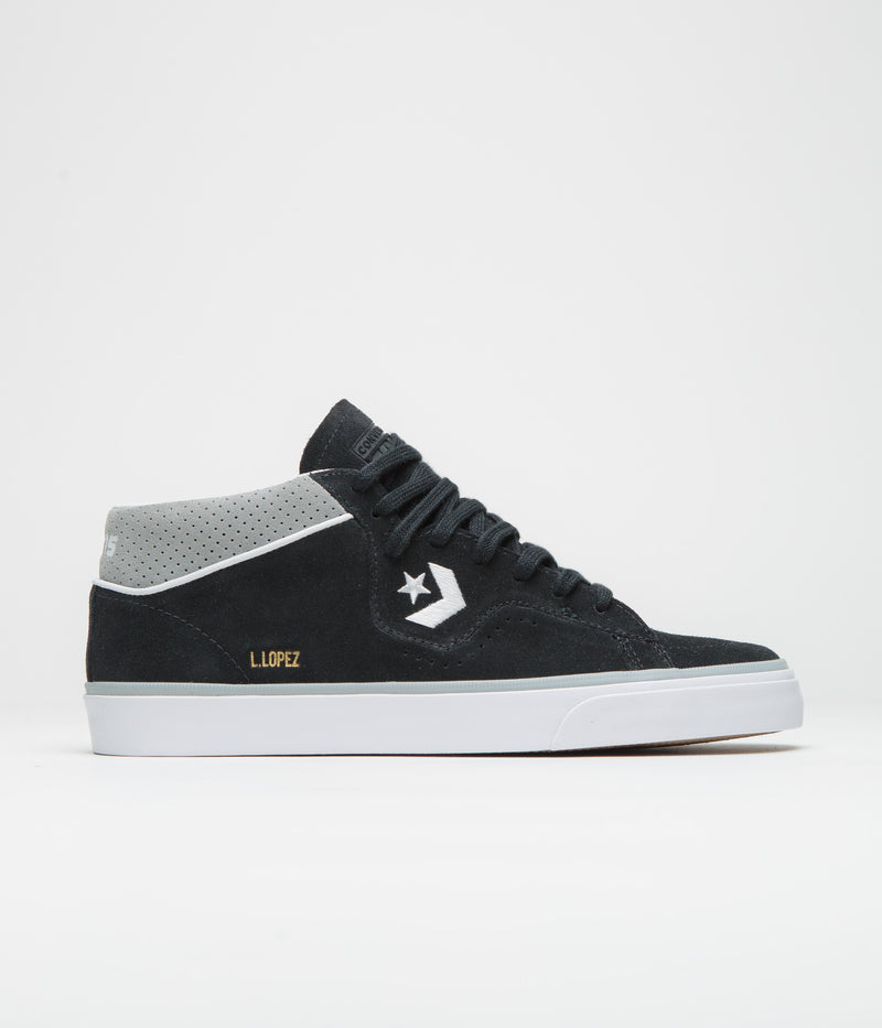 Converse Cons Louie Lopez Pro Ox Shoes in Black and Ash Stone / White