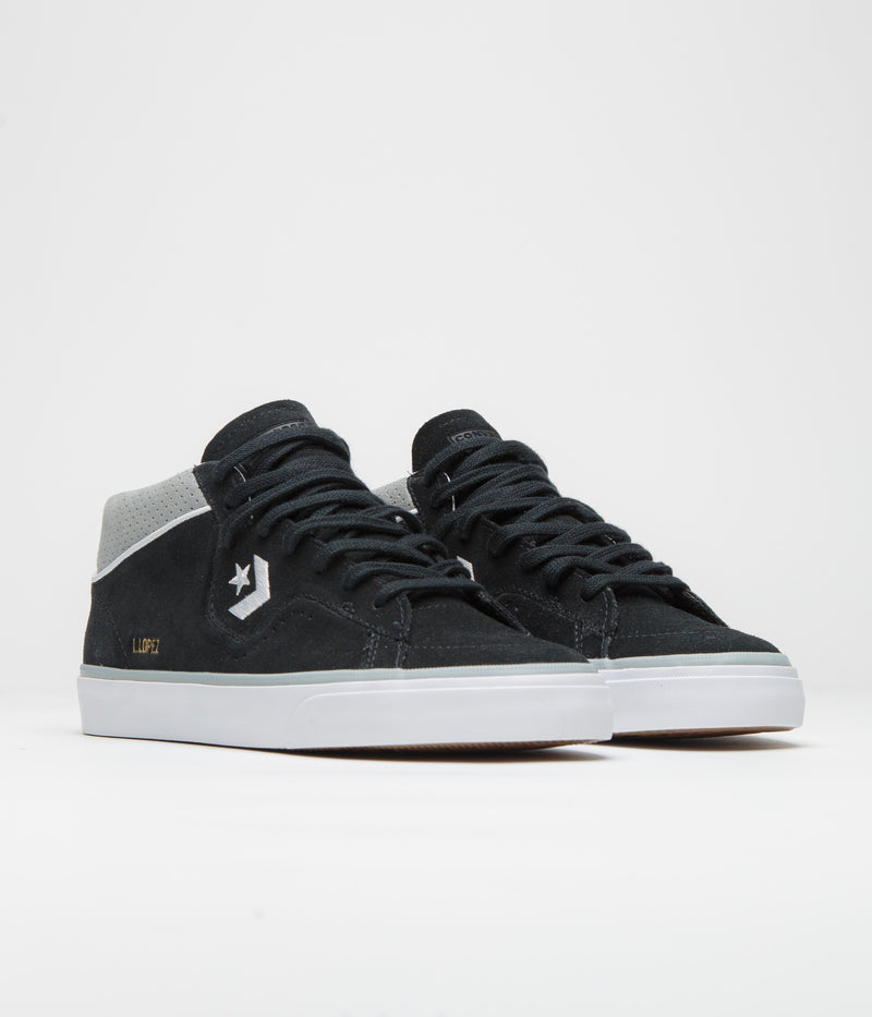 Converse Cons Louie Lopez Pro Ox Shoes in Black and Ash Stone / White