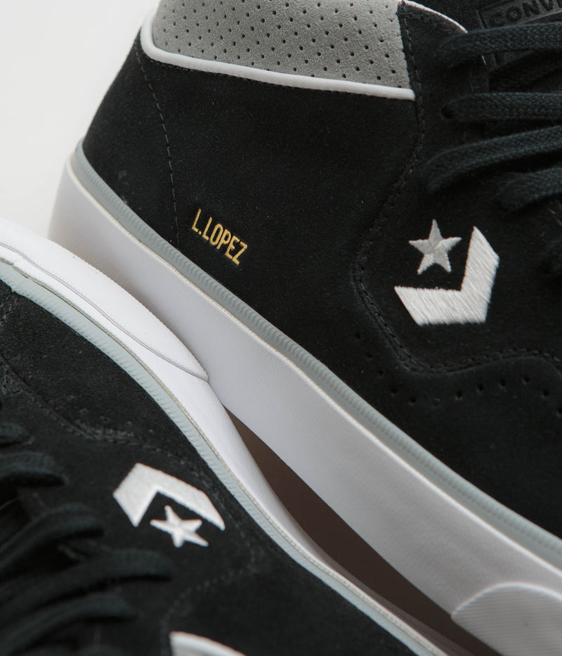 Converse Cons Louie Lopez Pro Ox Shoes in Black and Ash Stone / White