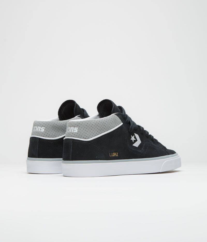Converse Cons Louie Lopez Pro Ox Shoes in Black and Ash Stone / White