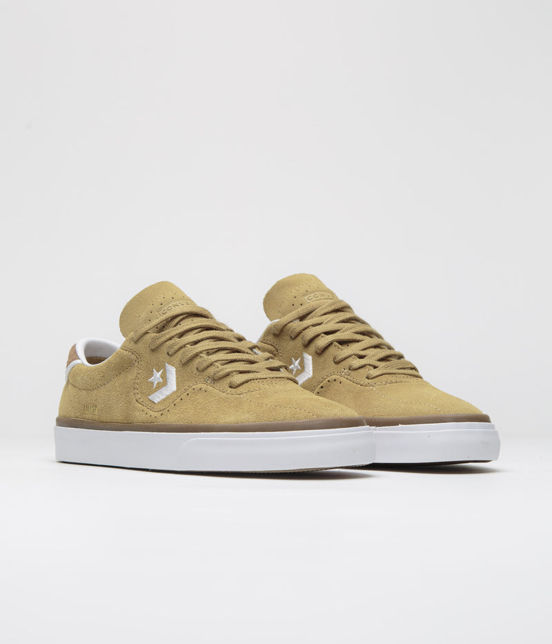 Converse Cons Louie Lopez Pro Ox Shoes in Toadstool Tan and Dark Whiskey