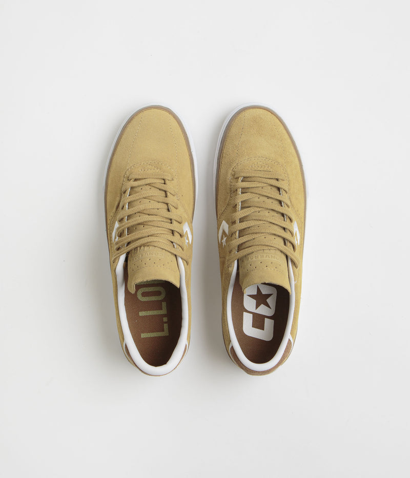 Converse Cons Louie Lopez Pro Ox Shoes in Toadstool Tan and Dark Whiskey
