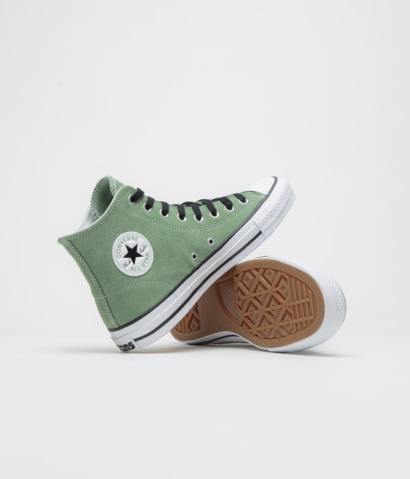 Converse CTAS Pro Hi Shoes in Foothill Green and Black / White