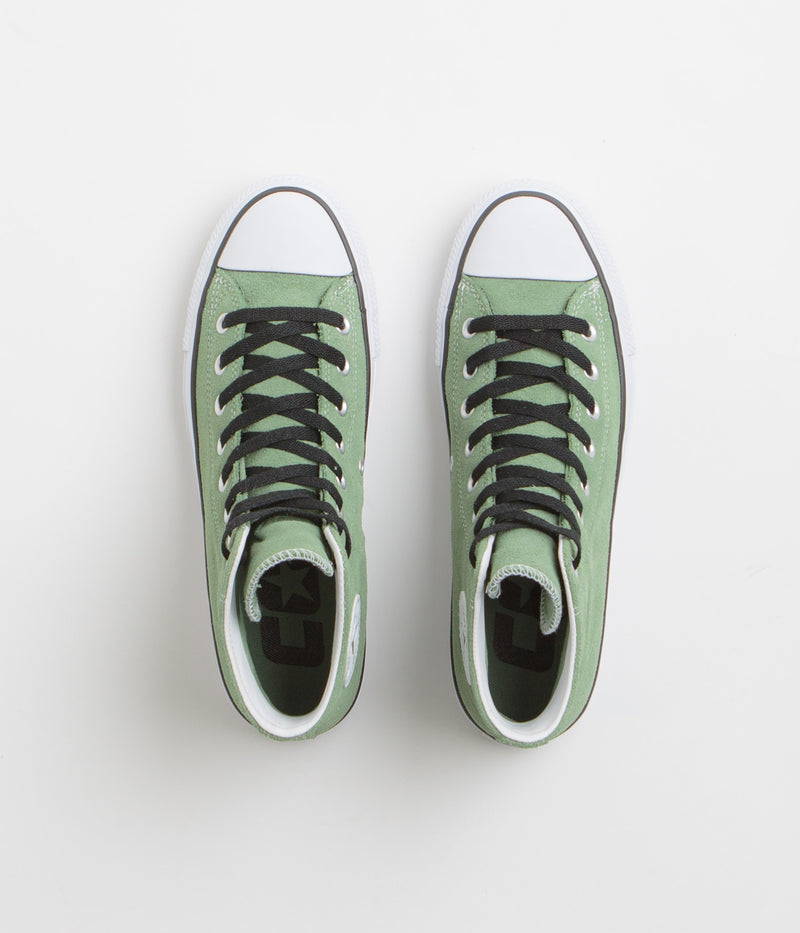 Converse CTAS Pro Hi Shoes in Foothill Green and Black / White