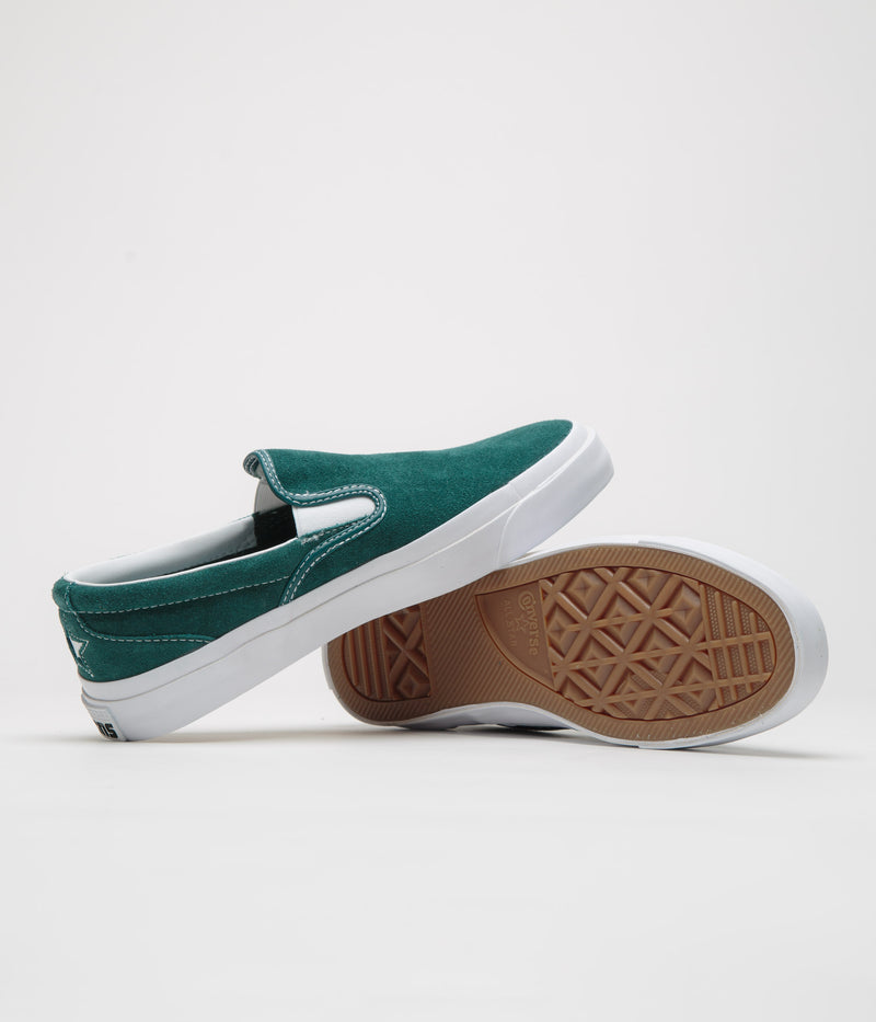 Converse One Star CC Slip Pro Shoes in Rubber Plant and White / White