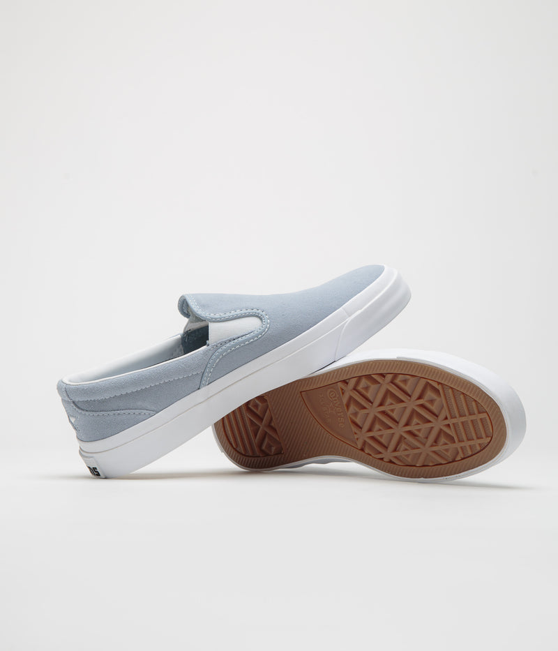 Converse One Star CC Slip Pro Shoes in Wet Stone and White / White