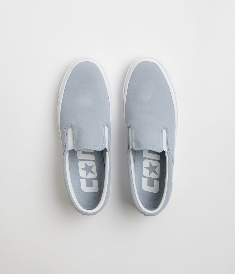 Converse One Star CC Slip Pro Shoes in Wet Stone and White / White