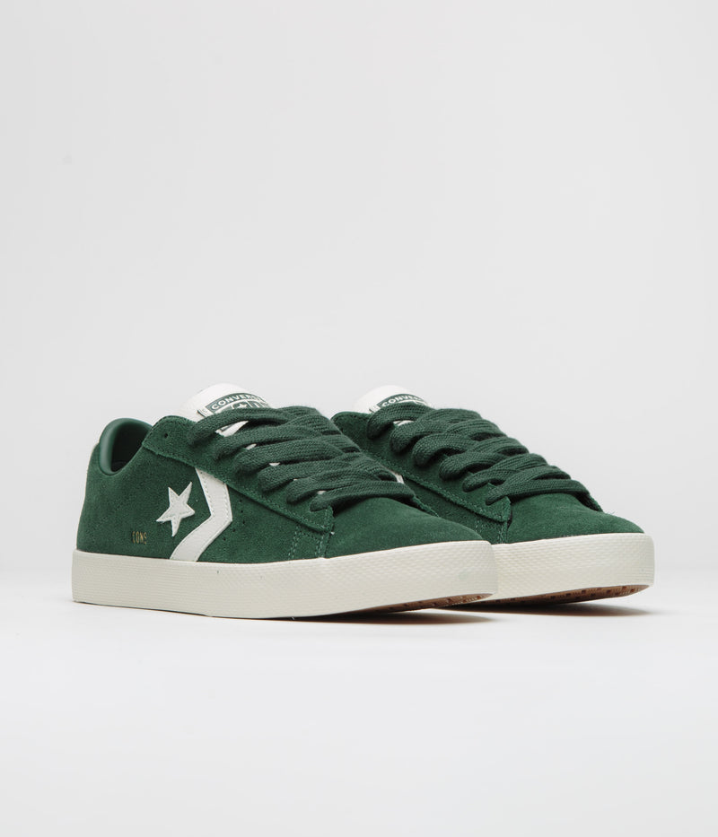Converse PL Vulc Pro Ox Shoes in Green Envy and Egret / Gum Honey