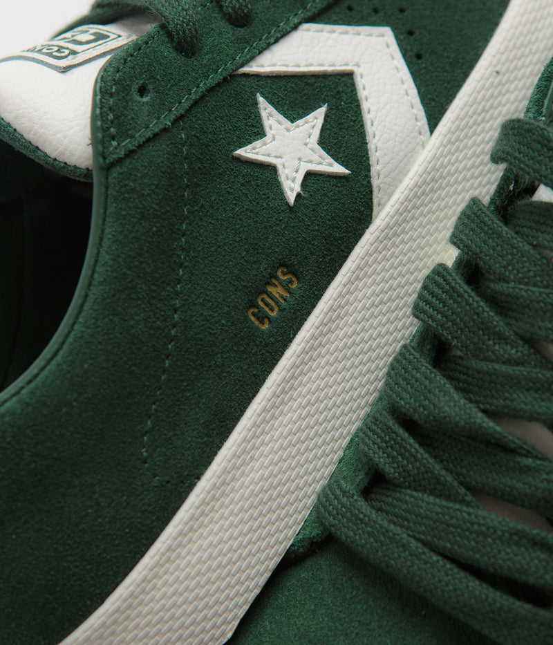 Converse PL Vulc Pro Ox Shoes in Green Envy and Egret / Gum Honey