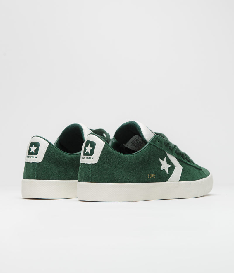 Converse PL Vulc Pro Ox Shoes in Green Envy and Egret / Gum Honey