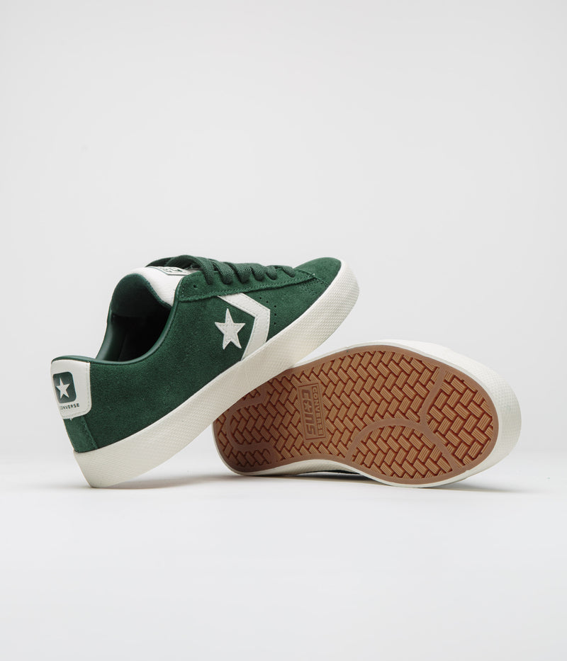 Converse PL Vulc Pro Ox Shoes in Green Envy and Egret / Gum Honey