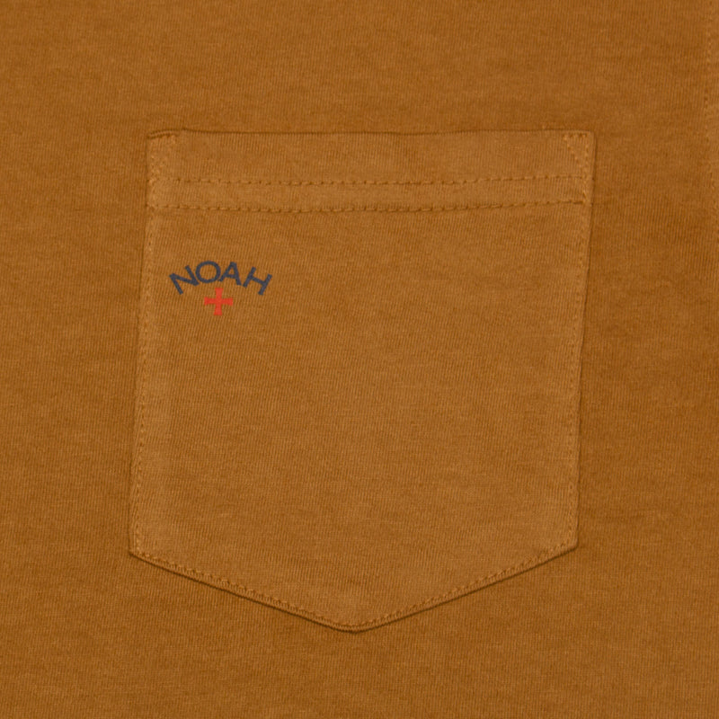 Noah | Core Logo Pocket T-Shirt Color : Tobacco