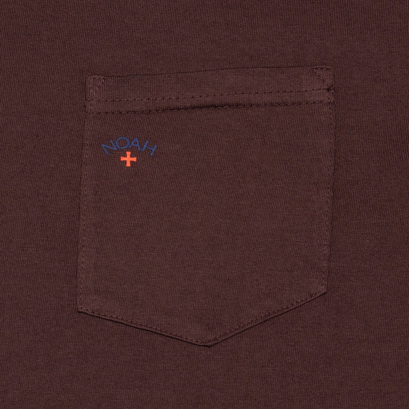 Noah | Core Logo Pocket T-Shirt Color : Burgundy