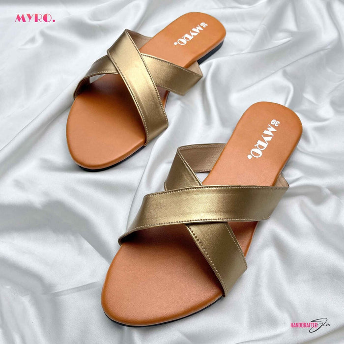 Myro Gold Cross Slides - MYRO