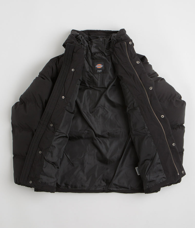 Dickies Eagleville Hooded Puffer Jacket in Black
