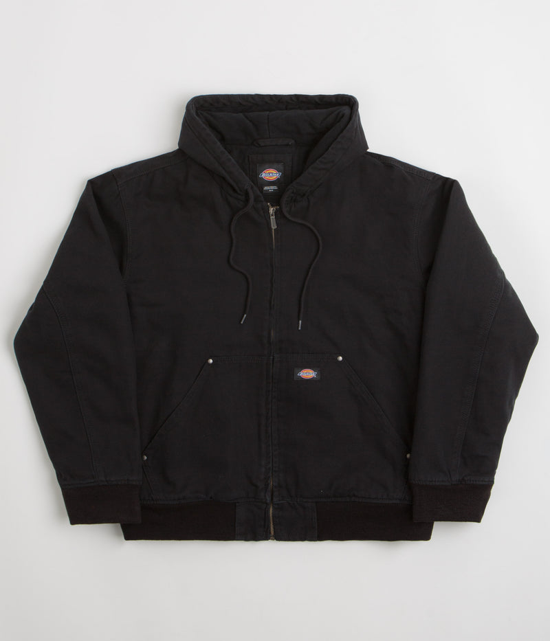 Dickies Hilham Hooded Canvas Jacket in Black