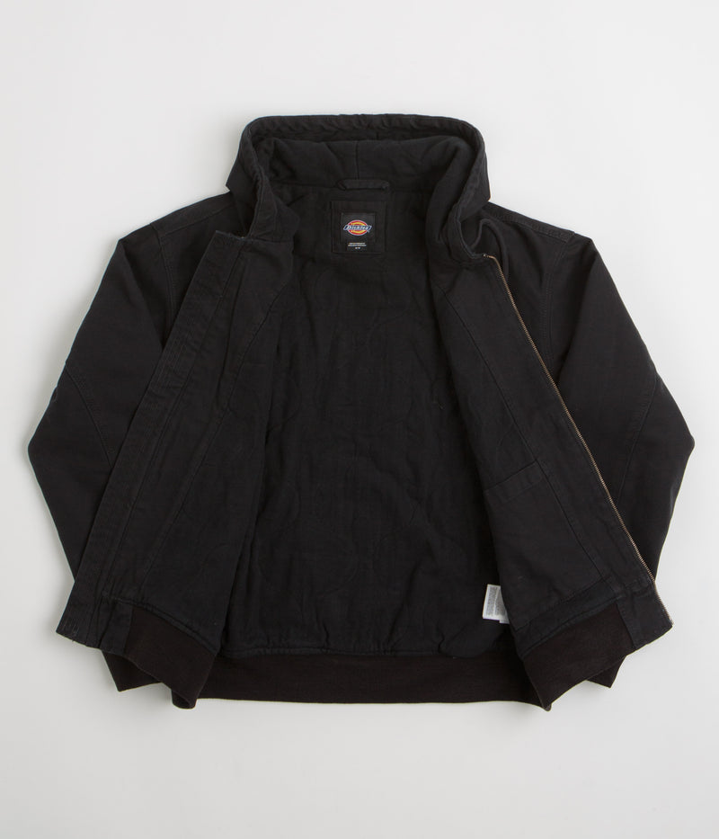 Dickies Hilham Hooded Canvas Jacket in Black