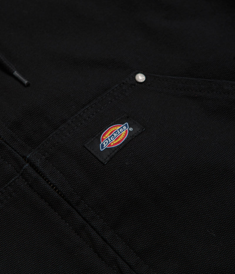 Dickies Hilham Hooded Canvas Jacket in Black