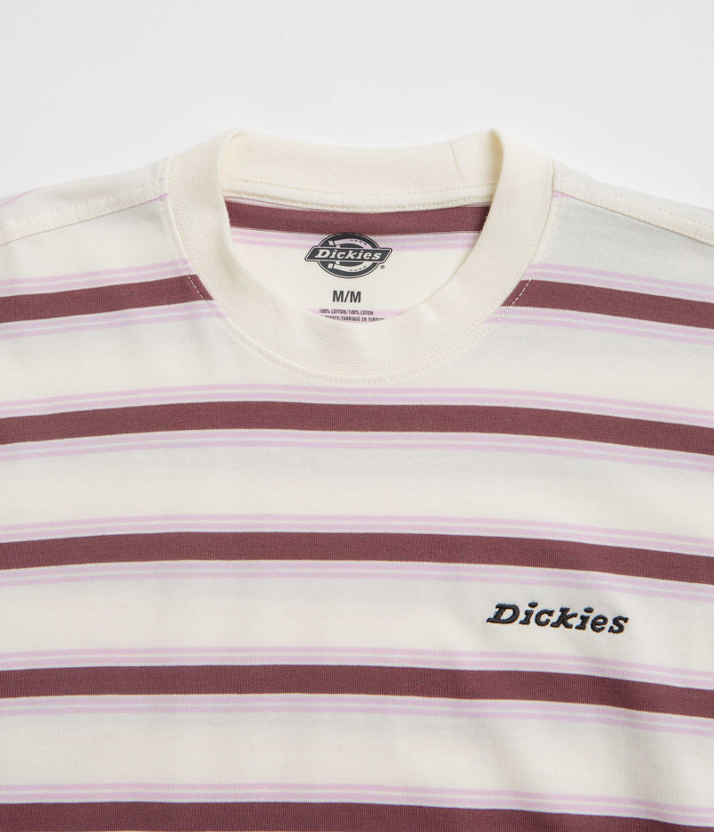 Dickies York Stripe T-Shirt in Egret