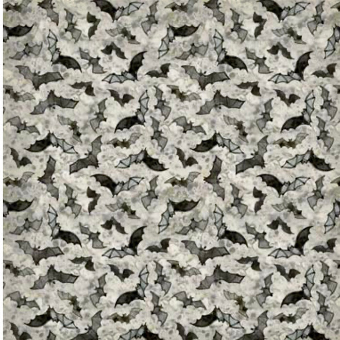 Digital Bats - Mist Gray | Emerald Hollow | Quilting Cotton