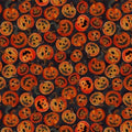 Digital Halloween Toss - Black | Emerald Hollow | Quilting Cotton
