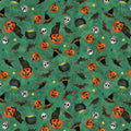 Digital Halloween Toss - Emerald | Emerald Hollow | Quilting Cotton