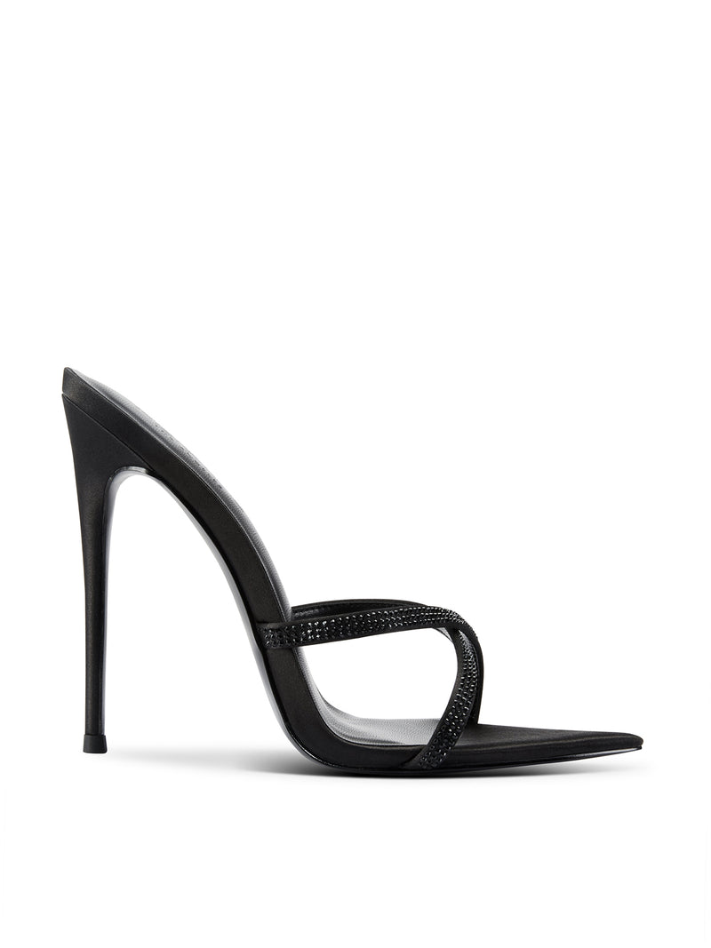 Donatella Mule - Noir Satin